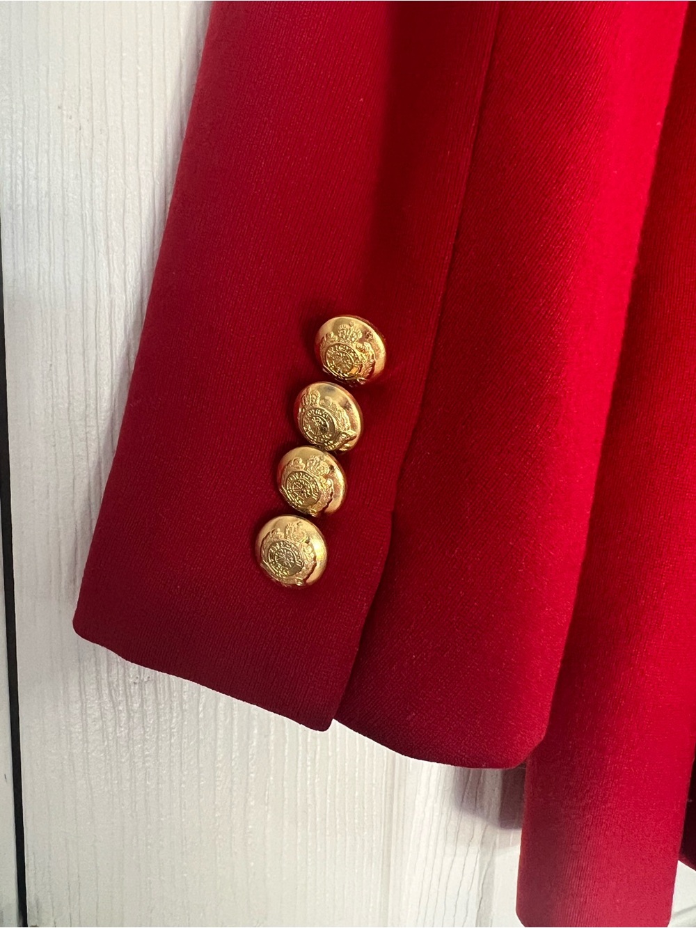Ralph Lauren Women’s Size 10 Red Wool Gabardine Blazer - Picture 5 of 7
